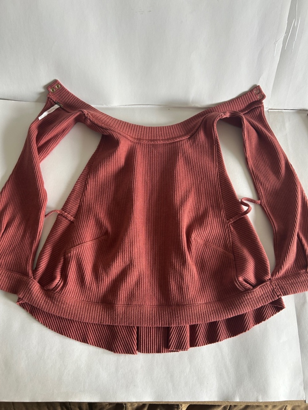 Free People Ribbed Tank Top - Rust - Picture 6 of 8